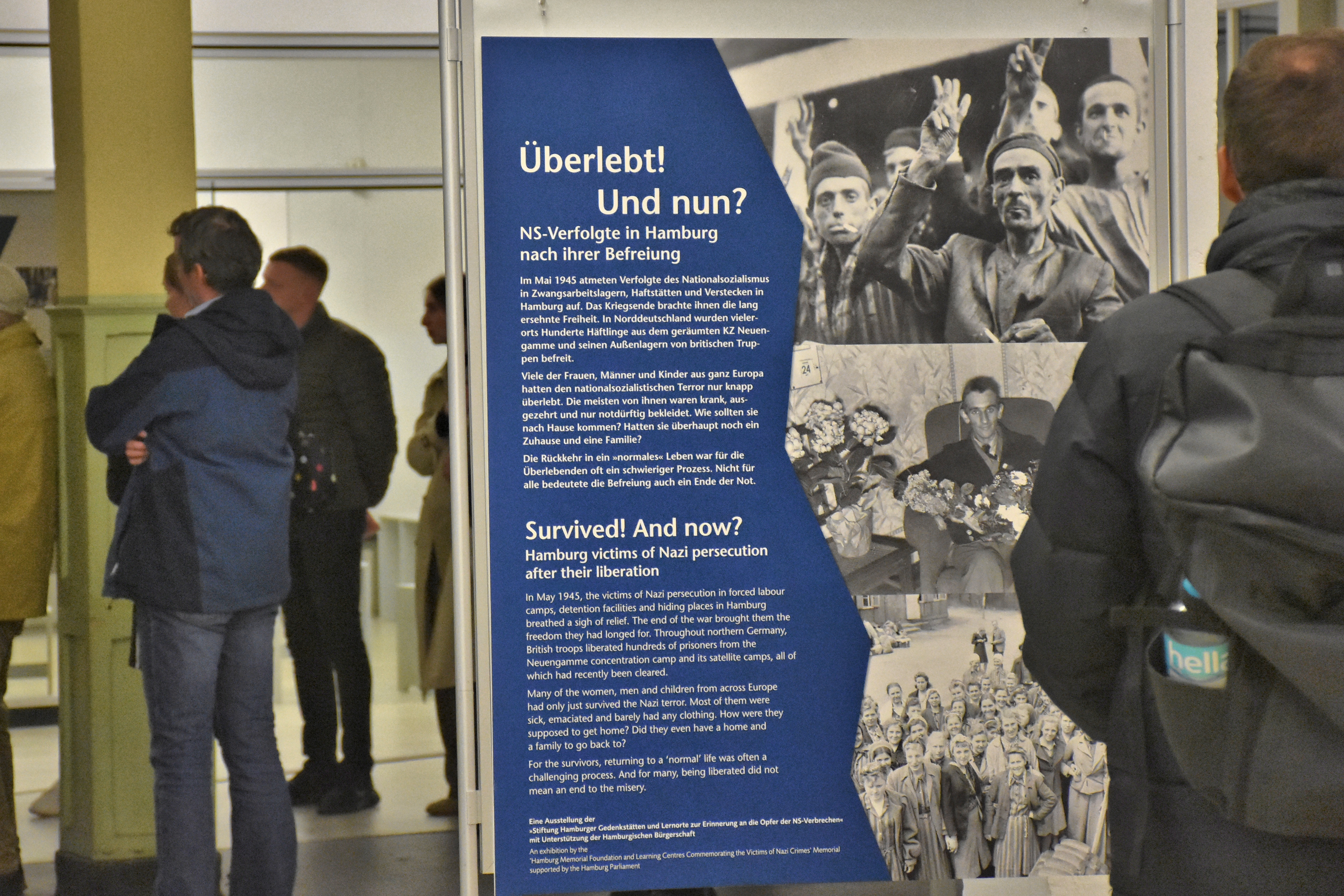 Ausstellung "Überlebt! Und nun? NS-Verfolgte in Hamburg nach ihrer Befreiung" in der KZ-Gedenkstätte Neuengamme