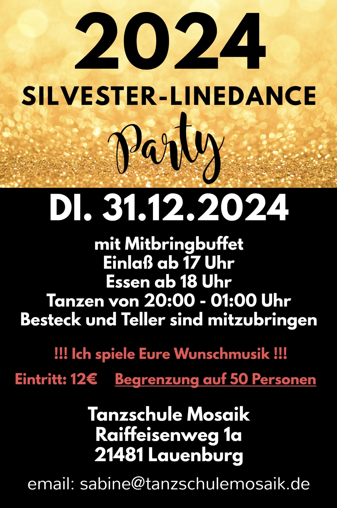 2 outlet Silvesterkarten beim Griechen in Boizenburg