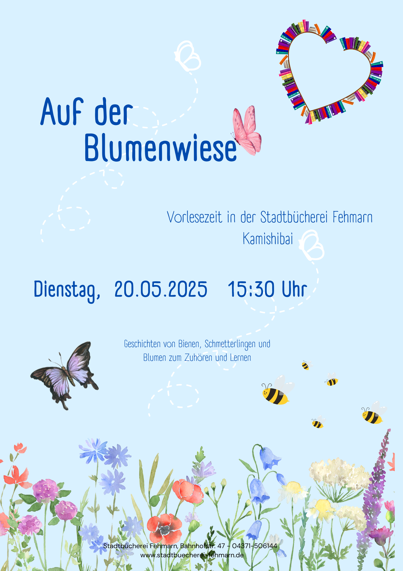 Vorlesezeit Stadtbücherei Fehmarn, Mai 2025