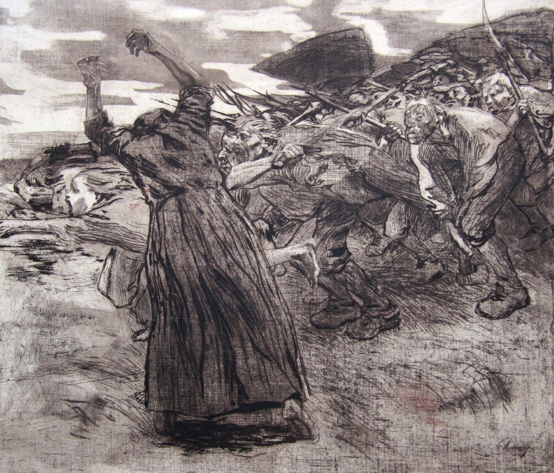 Käthe Kollwitz, Losbruch, 1902/1903