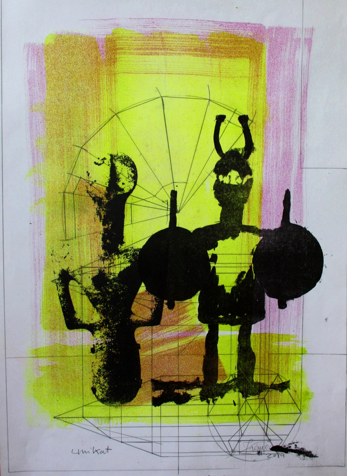 Francesca Cogoni-Hempfling Si sa cosa ma non si sa chi, 2020 Farbigelithografie 29,5x42cm IMG_7725