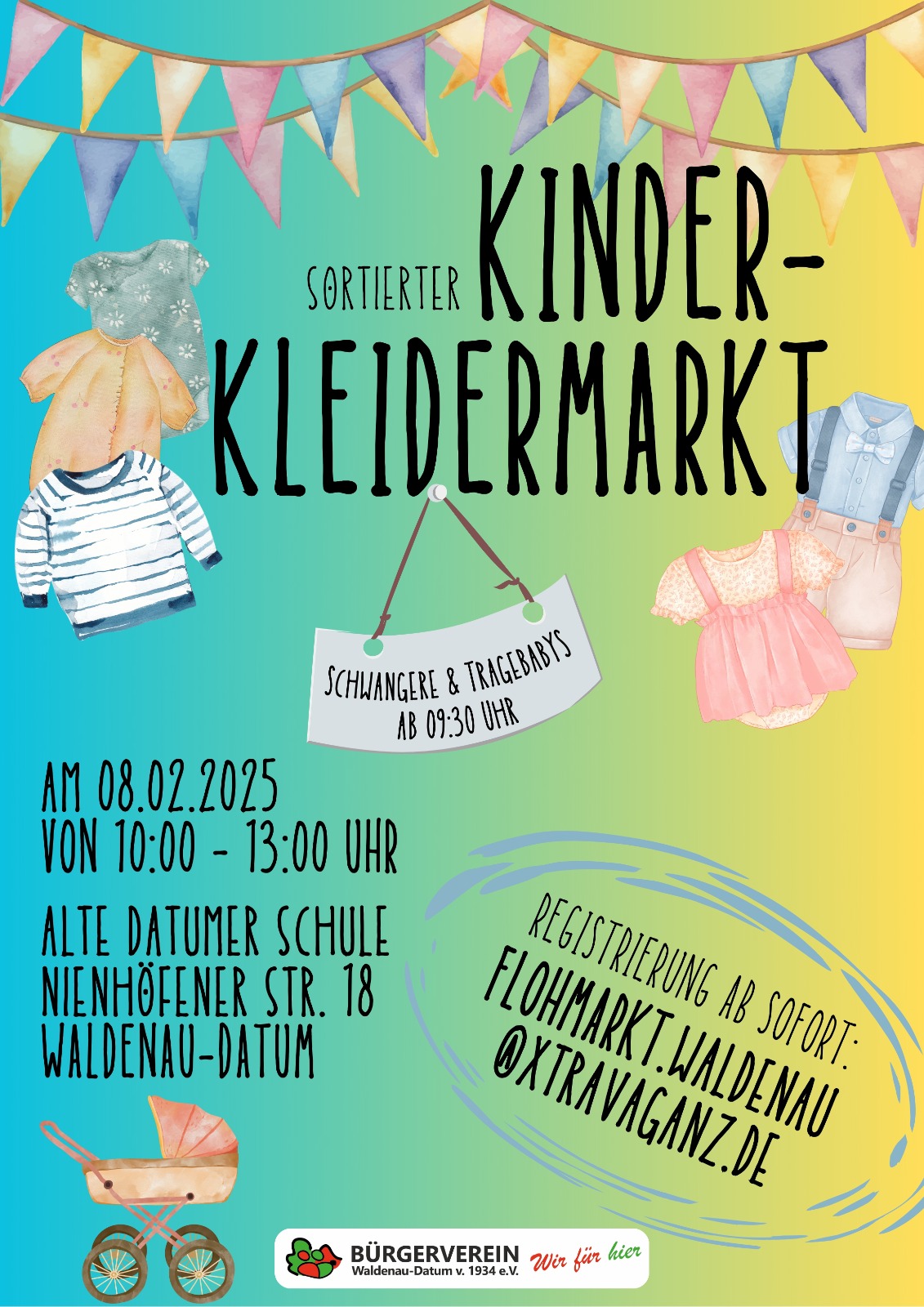 sortierter Kinderkleidermarkt