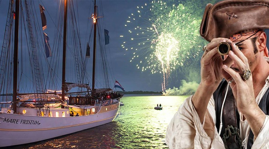 Silvester-Piratentörn auf der Mare Frisium in Hamburg