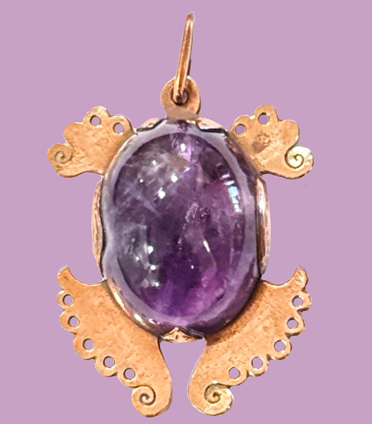 Anhänger, 1917, Kupfer und Amethyst