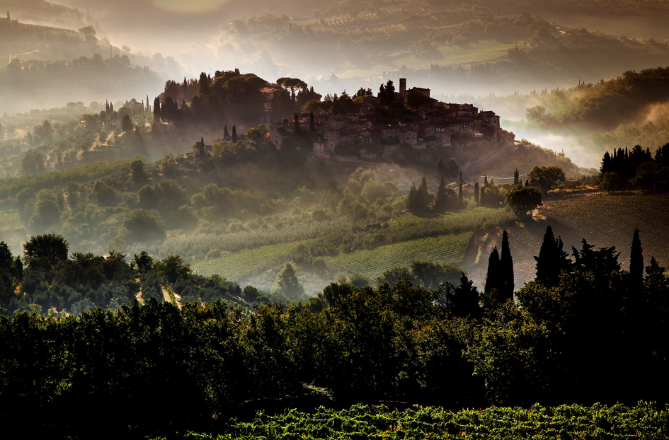 Pressebild Toscana - Chianti, Morgennebel
